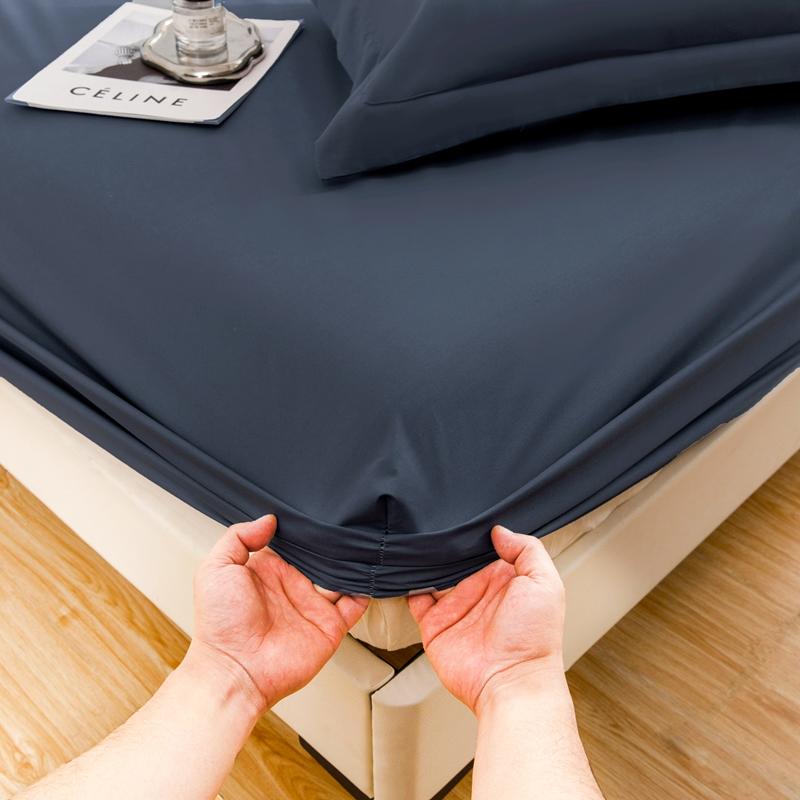 100% Waterproof Solid Bed Fitted Sheet Nordic Adjustable Mattress Covers Four Corners with Elastic Band Multi Size Bed Sheet
