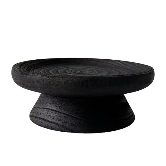 Solid Wood Artistic Tray Vintage Floor-Standing Aromatherapy Ornament Chinese Zen Aesthetic Wooden Craft