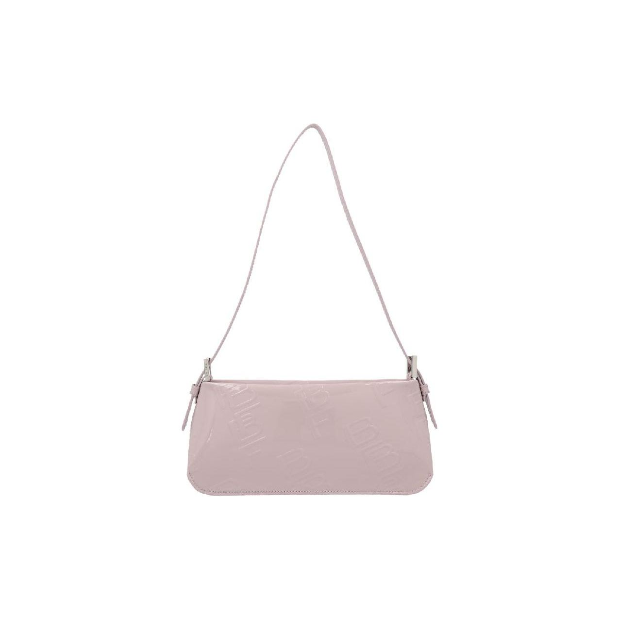 

By Far Solid Color Embossed Logo Zipper Closure Patent Leather Tote Shoulder Bag Women bags Purple 23CRDULSDAWEPLMEDDAW Basic Set (Bag+Dust Bag)