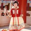 Anneyol Girls' Winter Chinese New Year Hanfu Dress