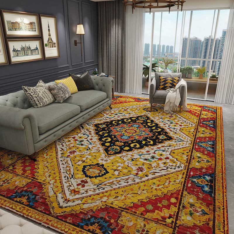 Retro Persischer Stil Heimdekoration Luxusteppich Wohnzimmer Rutschfest Große Größe Raumdekor Lounge Teppich Waschbar Eingangstür Matte