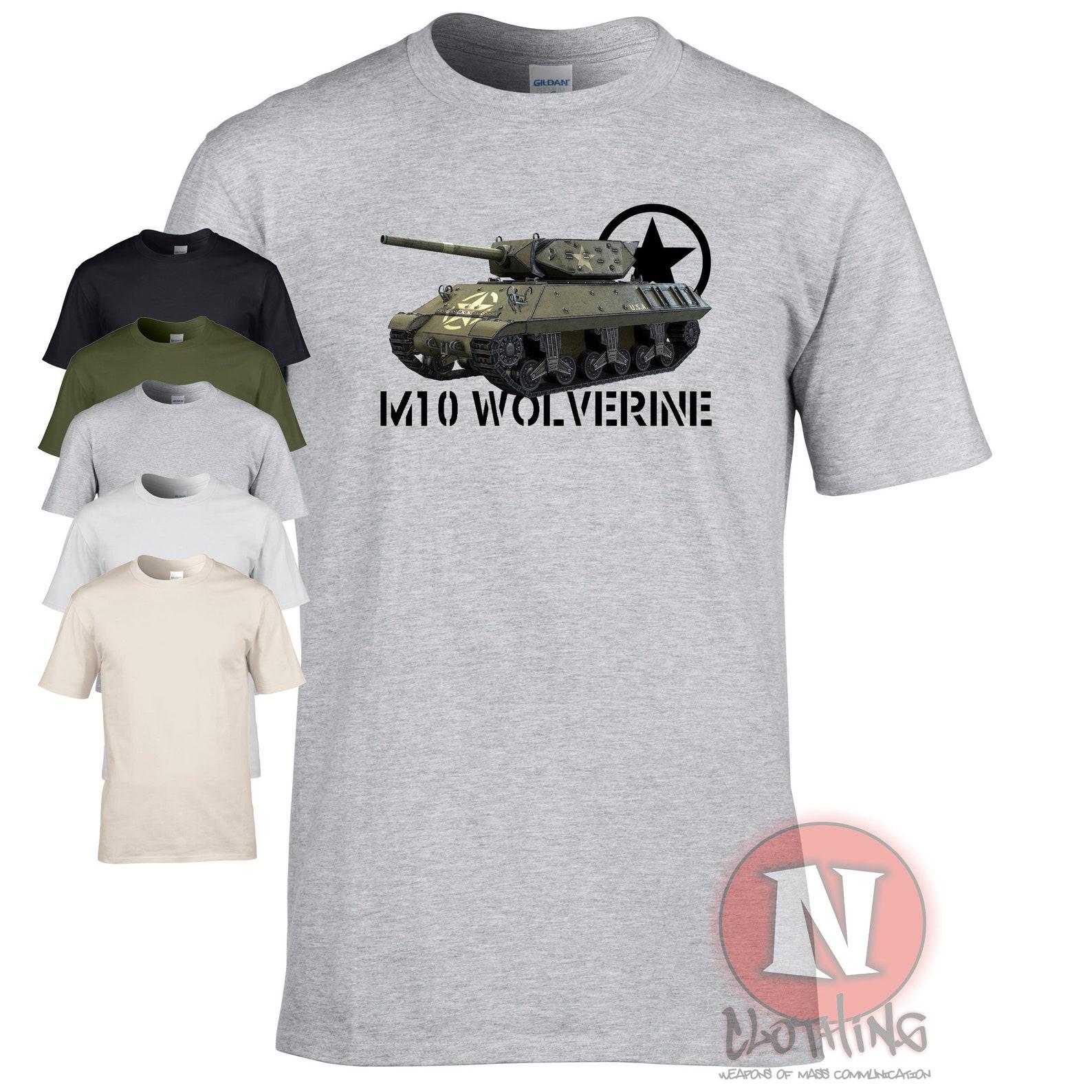 M10 Wolverine Tank destroyer T-Shirt World War 2 US army. M
