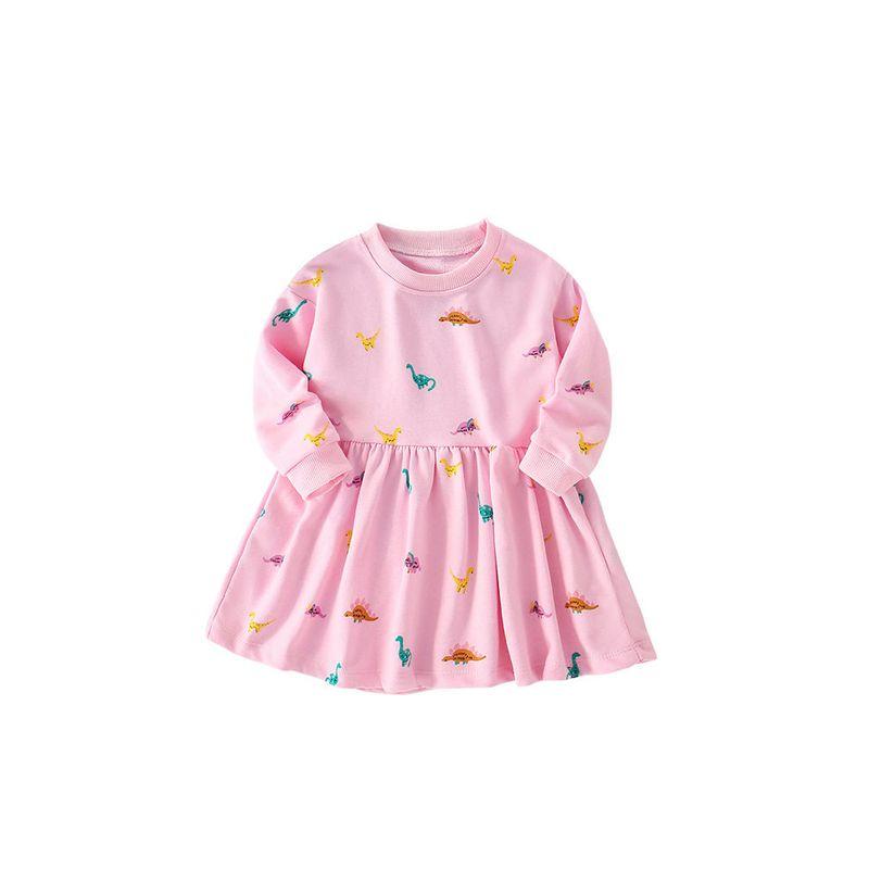 Girls' Sweatshirt Long-Sleeve Dress Baby Children's Pure Cotton Spring and Autumn Clothing Small and Medium-Sized Children's Princess Dress Trendy