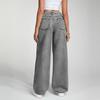 Women's High Waist Straight Leg Loose Casual Trousers Jeans
