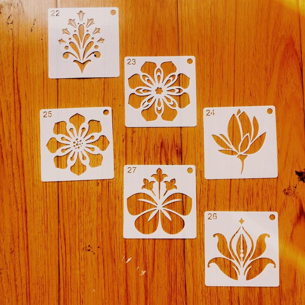 48Pcs Mandala Stencils Painting Unique Creative, Templates, for Tile Wood