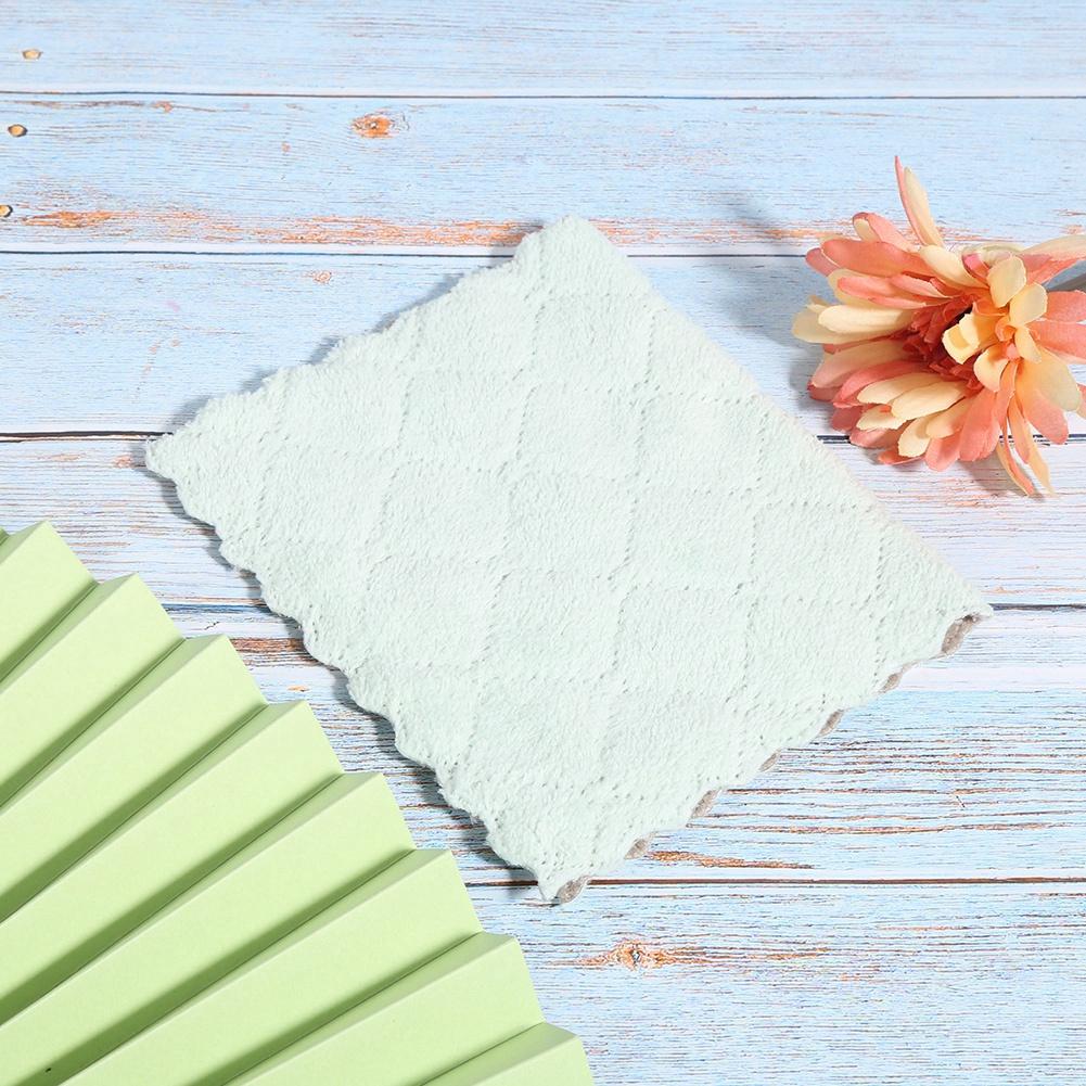 8pcs Soft Double Sided Cleaning Cloth Water Absorption Dish Towel Kitchen Cleaning Tool