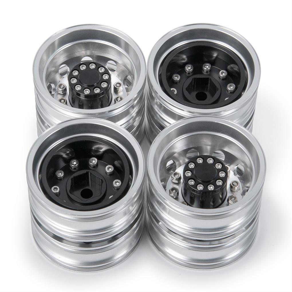 2pieces Fine Workmanship 1/14 RC Truck Rear Wheel Hub Upgrade For 1/14 Car Simulation Style