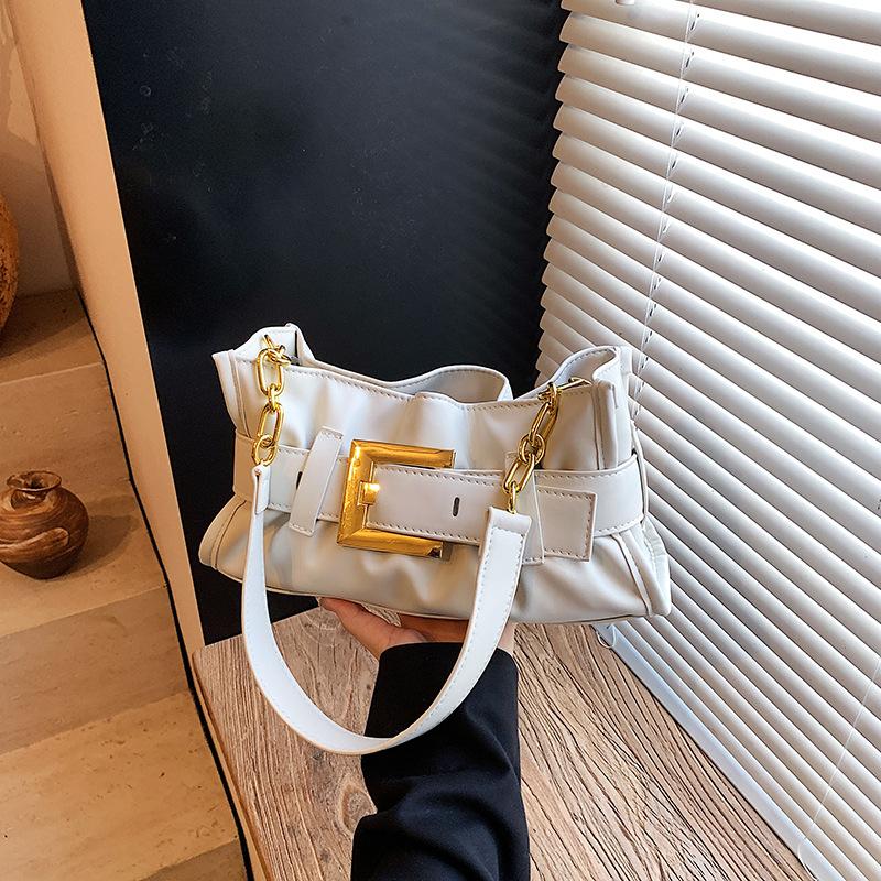 

Soft leather pleated cloud bag tote bag underarm bag women s 2025 autumn foreign style niche shoulder handbag белый