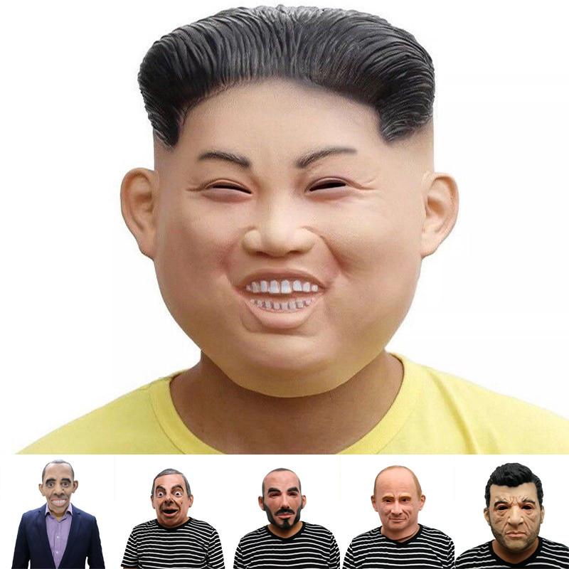 Kim Un Jong Trump Menselijk Gezicht Masker Latex Halloween Feest Masker Kostuum Verkleed