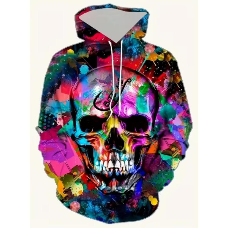 3D Eagle Print Men's Fashionable Long Sleeved Casual Sports Hooded Sweatshirt