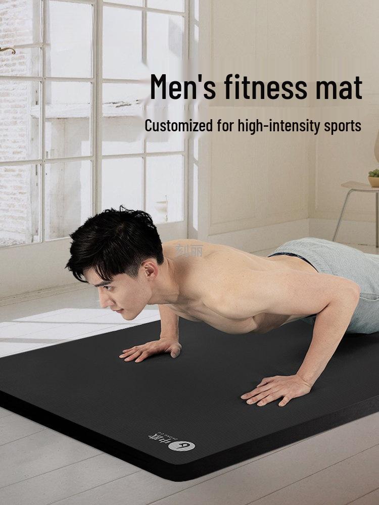 Men's Extra Thick Non-Slip Yoga Mat for Beginners - Wide & Long for Home Fitness