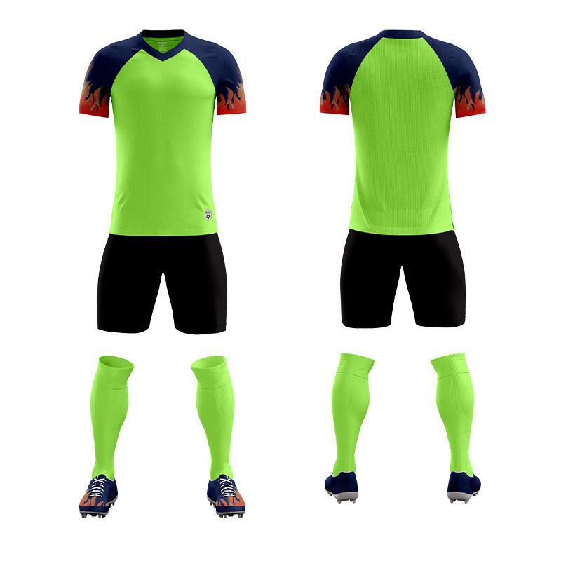 Children'S Football Uniform Set, Male And Female Adult Sports Training Clothing, Short Sleeve Middle Football Uniform