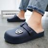 Fashion New Home Slippers Autumn Winter Plus Cotton Warm Plush Water Proof Wear-resistant Lightweight Men's Casual Fashion Sole Shoe