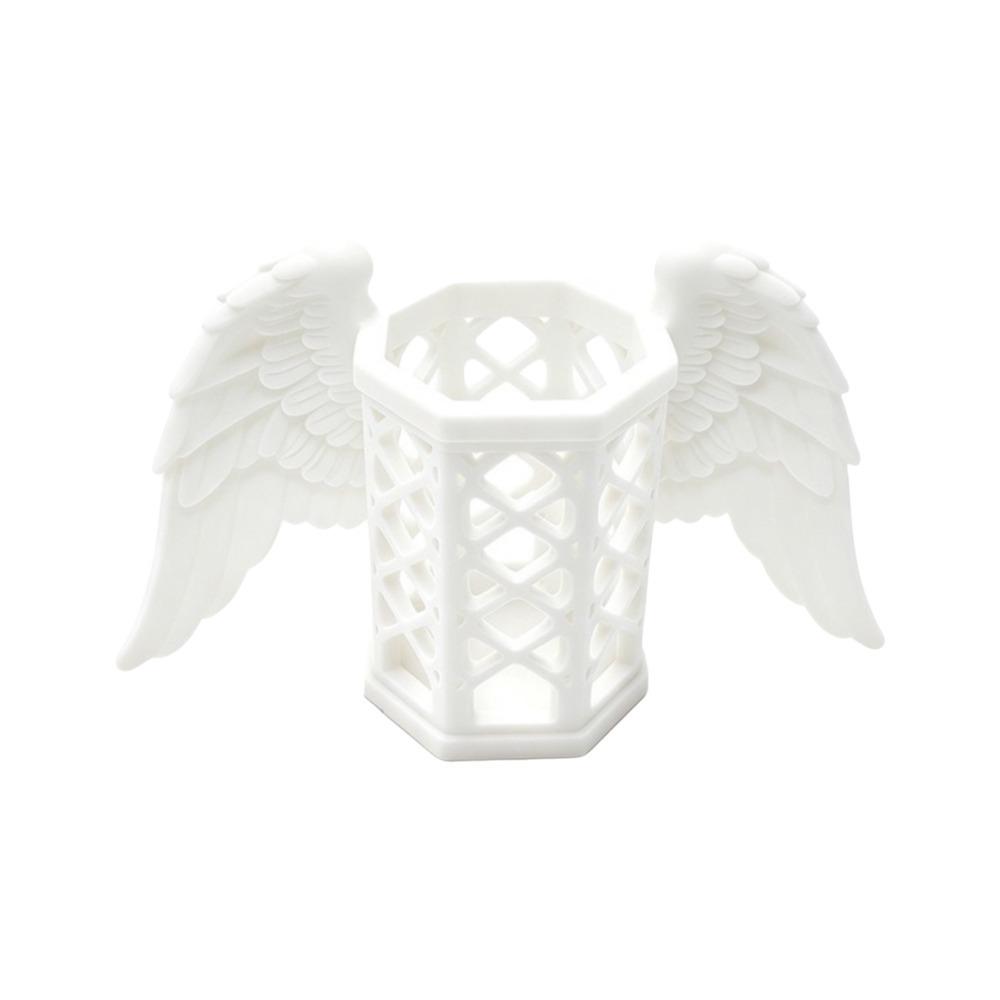 Stable 3D Printed Pen Stand Plastic Desk Organizer Multi-functional Angel Wings Pen Holder Bedroom