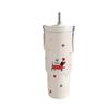 900ML 316 Stainless Steel Cute Insulated Tumbler Coffee Cup For Girls Thermo Bottle Travel Mug Vacuum Flask With Handle Straw