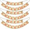 Yousheng Vintage Merry Christmas Banner Retro Nostalgic Christmas Garland Decoration for Indoor Home Office Wall Window Door Fireplace Mantle Xmas