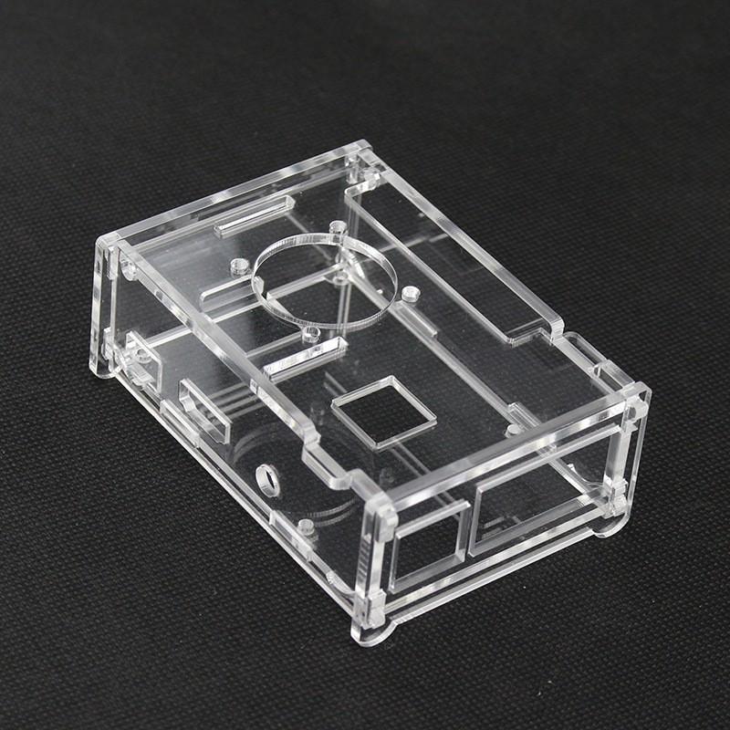 

Raspberry Pi 3B+/3B/2B Case: Acrylic Shell with Fan and 3.5 Screen Compatibility