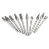 10Pcs Rotary File Milling Cutter Carbide Grinding Head Woodworking Reaming Carving Router 3x6