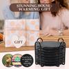 Coasters Black Slate 8pcs Drink Coasters With Metal Holder Stone Coaster Set Coffee Table Decor Tabletop Protection
