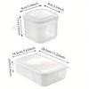Kitchen Coup Aufbewahrungsbox mit Skala, transparent, luftdichter Verschluss, auslaufsicher, für Suppen, Gefrierschrank, Vorratsbehälter, Lebensmittelaufbewahrung
