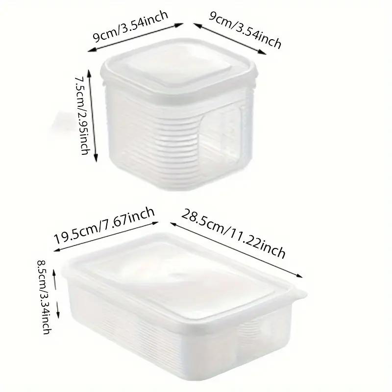 Kitchen Coup Aufbewahrungsbox mit Skala, transparent, luftdichter Verschluss, auslaufsicher, für Suppen, Gefrierschrank, Vorratsbehälter, Lebensmittelaufbewahrung