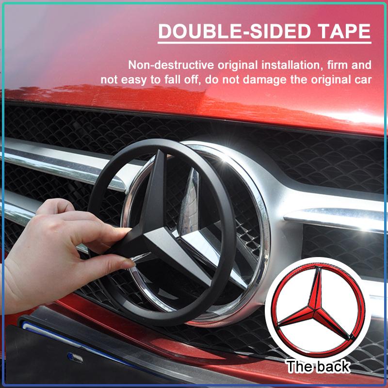 188/210mm Car Front Grille Badge Decal Cover Emblem Stickers Auto Accessories For Mercedes Benz A180 A200 W205 E63 AMG 2014 2015 W166 W246 W242 W176