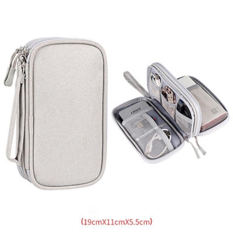 New Travel Organizer Bag Cable Storage Organizers Pouch Carry Case Portable Waterproof Double Layers Storage Bags for Cable Cord