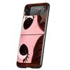 Hard PC Phone Case For Samsung Galaxy Z Flip 7 6 5 4 Black Cover For Galaxy Z Flip 3 Foldable Shockproof Cute Black Big Eyes Bag