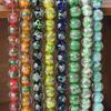 10pcs Round 12mm Flower Pattern Handmade Lampwork Glass Loose Beads For Jewelry Making Accessories DIY Crafts Findings