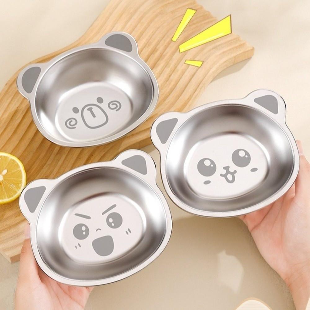Cute Bear Design Kid Meal Bowl Anti Scalding Salad Bowl Portable Kid Dinner Bowl  Tableware