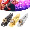 Guitar Input Jack Boat Style 6.35mm Metal Electric Guitar Input Output Socket with 2 String Fixators