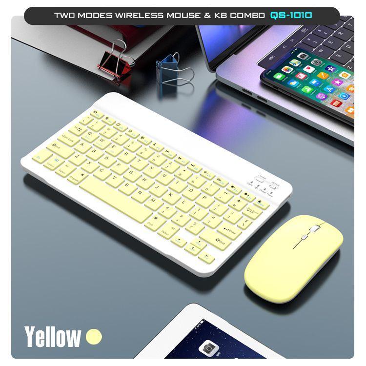 Wireless Bluetooth Keyboard and Mouse Set for iPad, Huawei, Honor, Computer, and Phone - Slim and Quiet