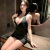 Fun Underwear Seduction Suit Neck Skirt Sexy Backless Tight Hip Wrap Role-playing System