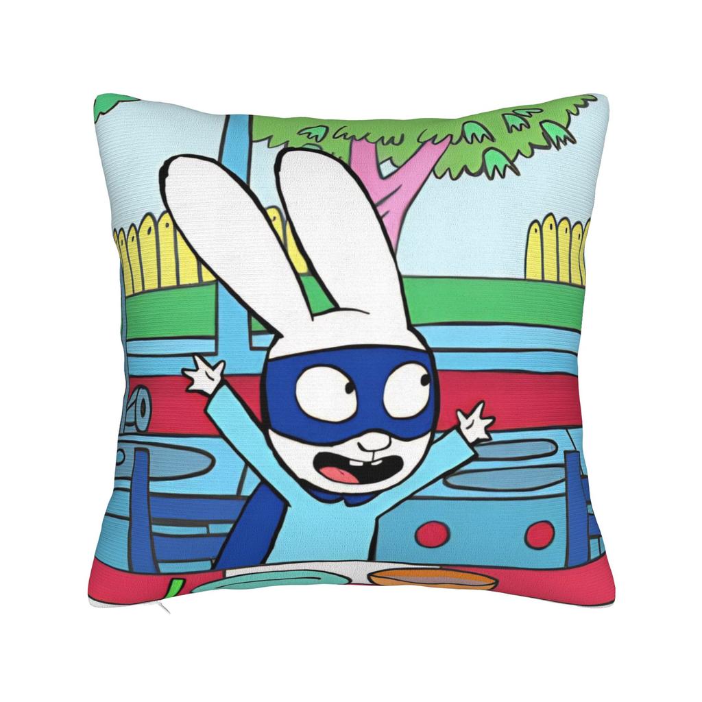 Simons Super Rabbit Ferdinand Square Pillow Cases Cushion Cover Awesome Zipper Decorative Pillowcase for Car x