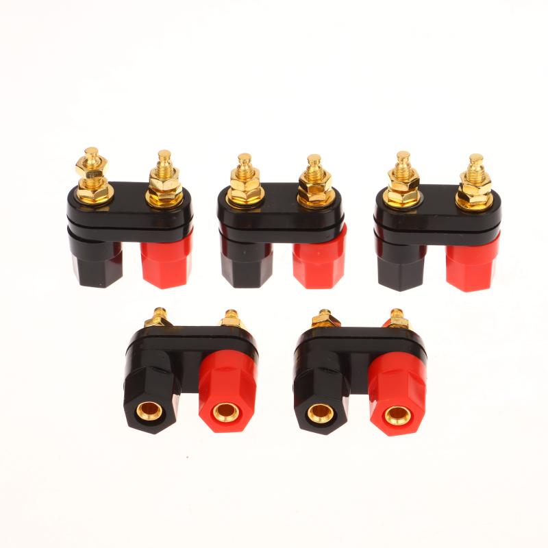 1/5Pcs Banana Plugs Couple Terminals Red Black Connector Amplifier Terminal Binding Post Banana Speaker Plug Jack