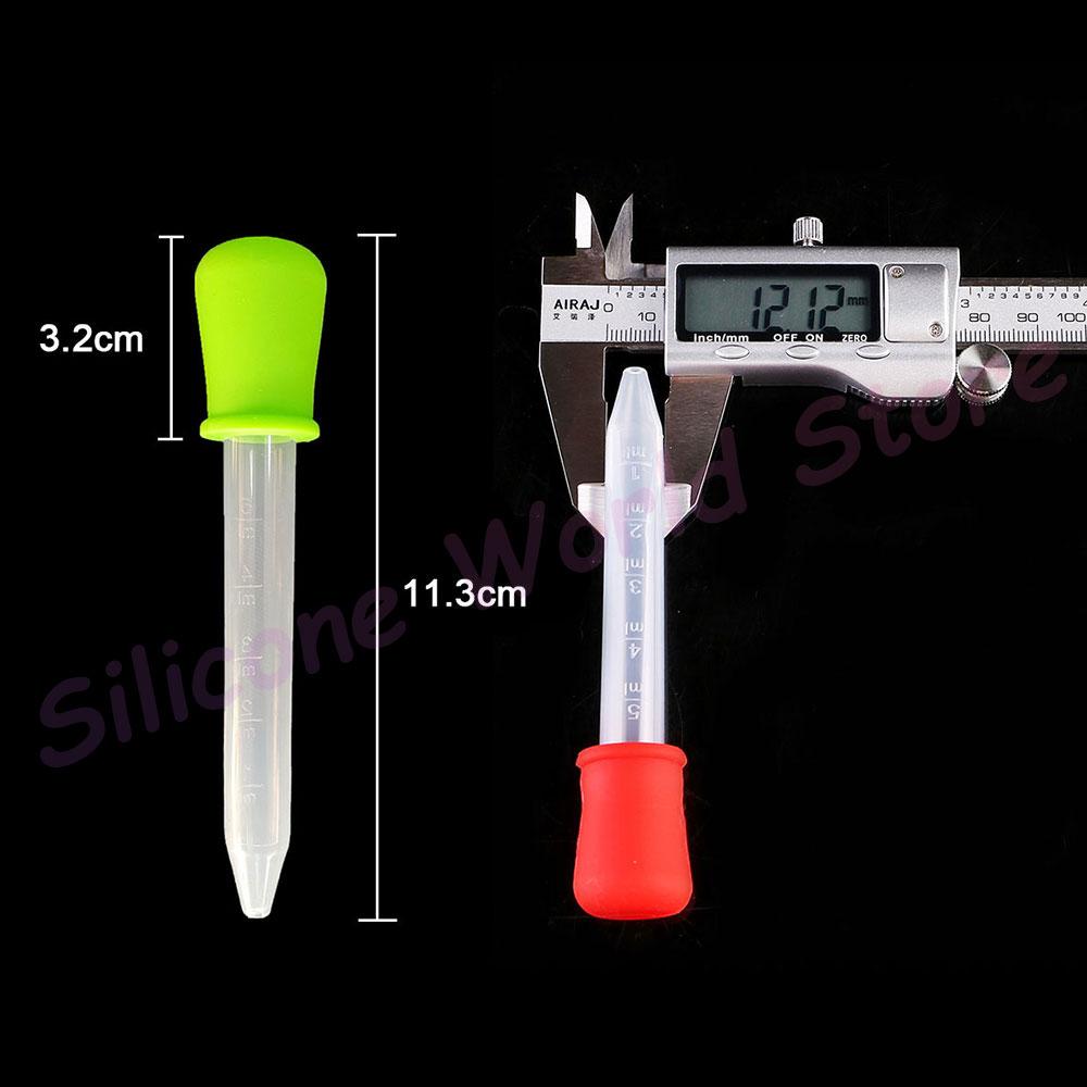 Silicone World 5ML Silicone Dropper Water Medication Dispenser Pipette With Scale Baby Pet Anti Choking Feeding Medicine Tools
