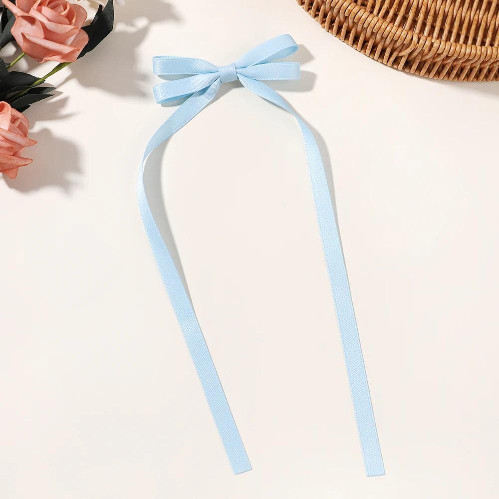 1 Stück/Los Ballettstil Mädchen Schleife Langes Band Haarspange Süßes Mädchen Halb Zusammengebundenes Haar Kopfschmuck Stil Mode Haarschmuck