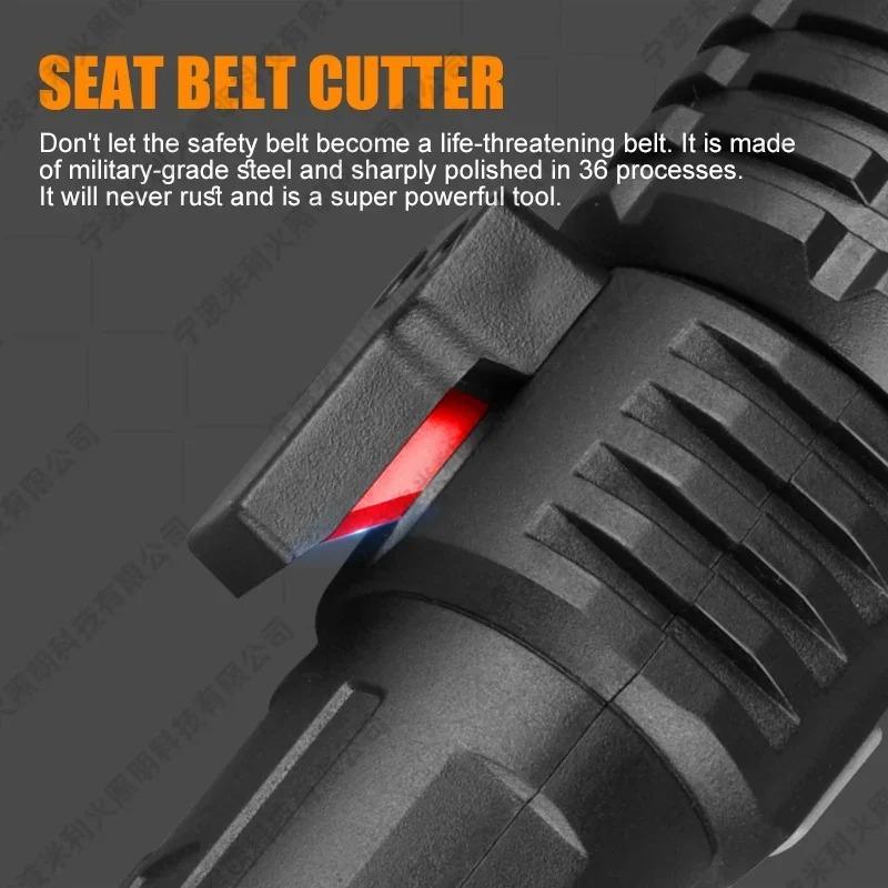 Portable Rechargeable Flashlight  Multi-Function Outdoor Specific LED Flashlight With COB Warning And Searchlight