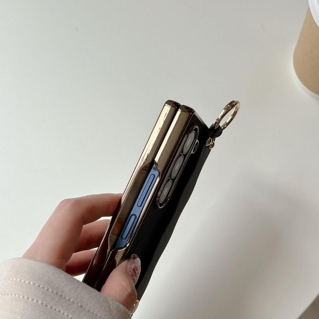Electroplated Wave Wristband for Samsung Z-Fold 7/6 Folding Case