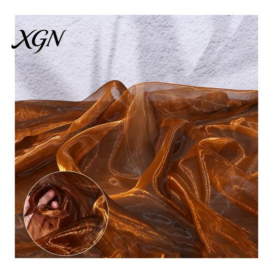 Durable Organza for Fashion Accessories 1 Yard Two Tone Sheer Fabric, 60 Inch Wide Iridescent Silky Decorative Fabric Christmas Tree Ornaments Glitter