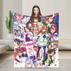 Uma Musume Pretty Derby Anime Blankets Super Warm Funny Plush Throw Blanket For Living Room Flannel Bedspread Bed Cover