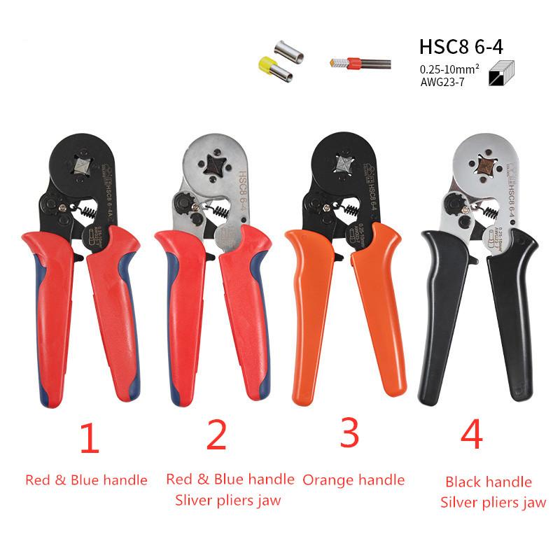 

HSC8 6-4 0.25-10mm2 23-7 AWG crimping pliers HSC8 6-6 a 0.25-6mm2 Mini Round Nose Pliers Tube awge needles Terminals Tools 4