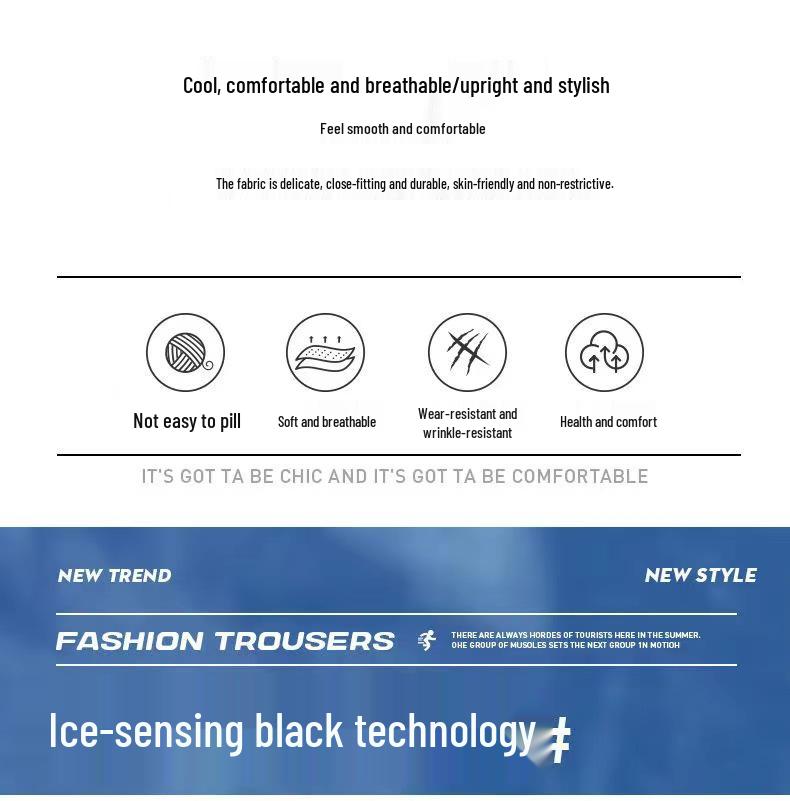 Herren Trendige Locker Geschnittene Weitbeinige Sportliche Freizeit-Hose für Frühling und Herbst