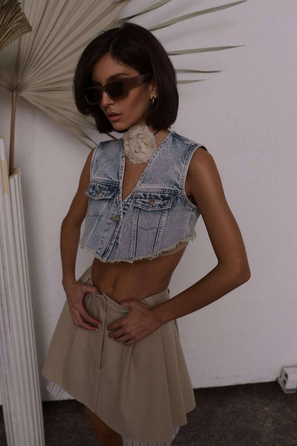 

Джинсовый жилет Mai Collection Regina L синий