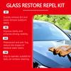 Car Glass Oil Film Remover With Supplements Kit Auto Windshield Glass Dust Removal Polishing Hydrophobic Cleaner Care Care