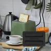 2Pcs Toaster Cover 2 Slice Silicone Toaster Dust Covers Black Bread Machine Cover Silicone Toaster Lid Bread Maker Top Cover Sandwich Machine Part