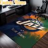 Custom Name Jazz Basketball Team Rug, Office Rug, Chair Rug, Carpet for Living Rooms, Doormat Game Rug Home Decor Christmas Gifts
