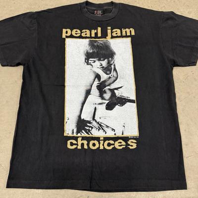 Vintage Pearl Jam Choices 1992 Reprint T T-Shirt “9 Out Of 10 Kids” Giant Tag XL