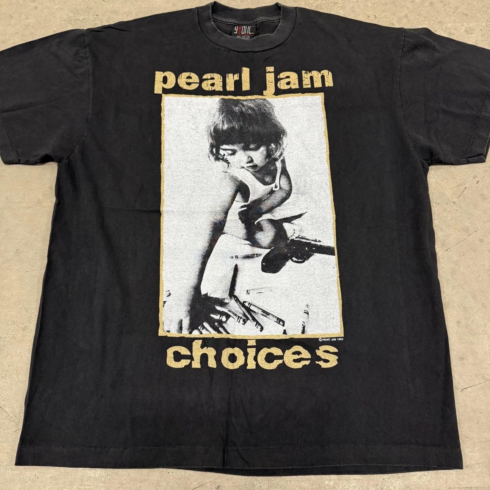 Vintage Pearl Jam Choices 1992 Reprint T T-Shirt “9 Out Of 10 Kids” Giant Tag XL 3XL
