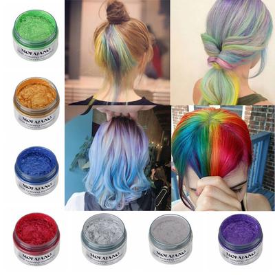 Damenmode Einmalige Farbe Haarton Haarwachs Farbe Haarcreme Haarfärbemittel